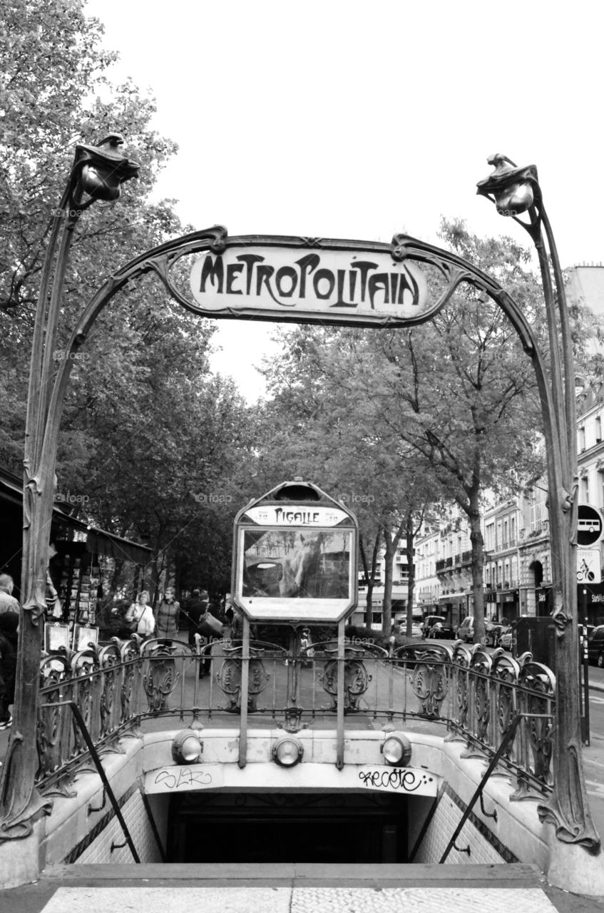 Metro station. Metro station in Paris