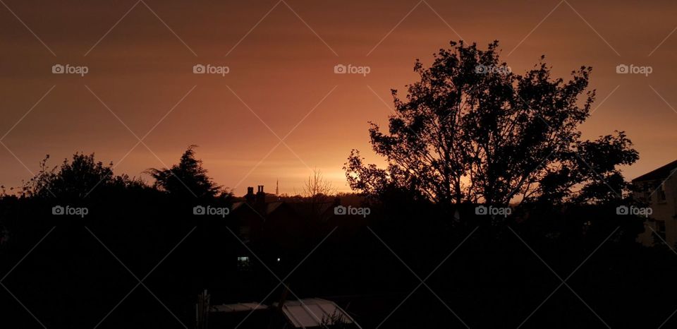 Sunset, Dawn, No Person, Silhouette, Evening