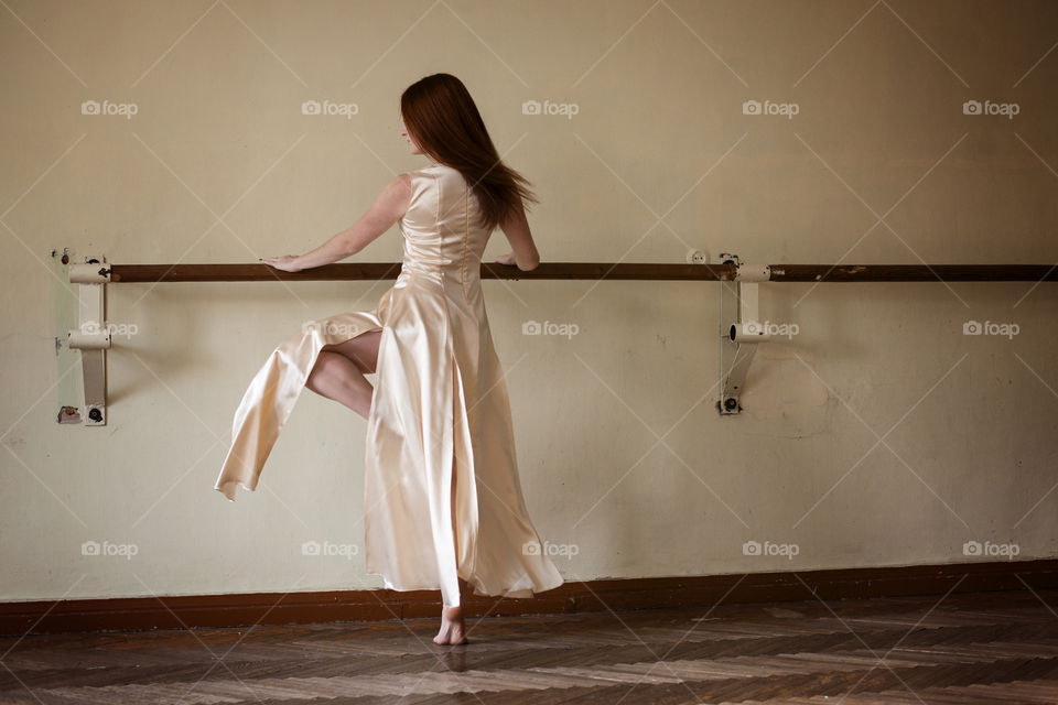 Girl dancing in the studio