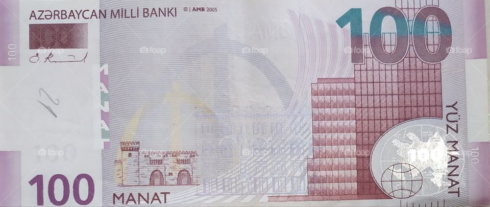 100 manats of Azerbaijan