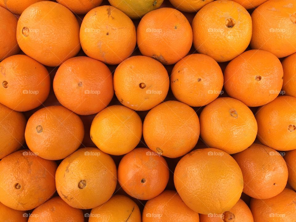 Oranges Displayed Symmetrically 
