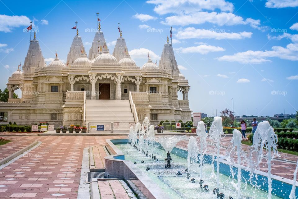 Gorgeous white Hindu temple