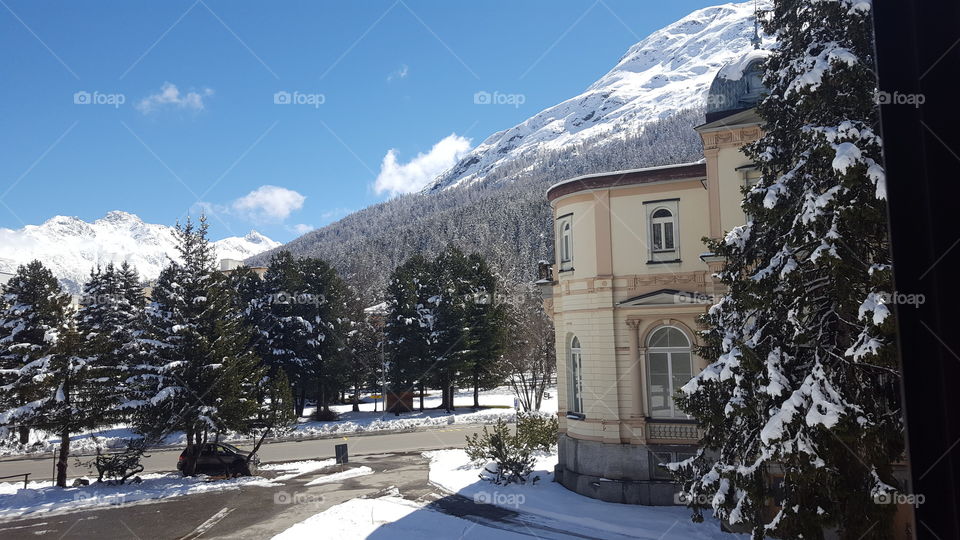 Saint Moritz mountain view
