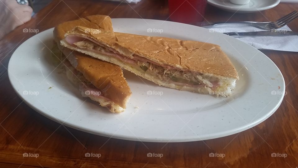 Cuban sandwich. typical Cuban sandwich