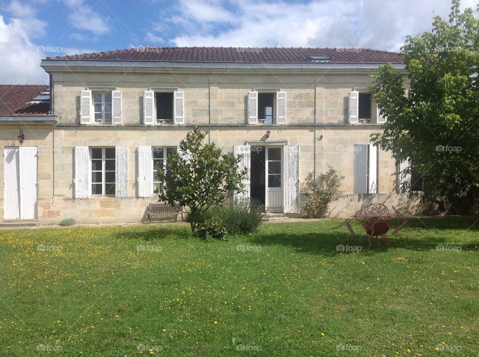 Typical stone house in France