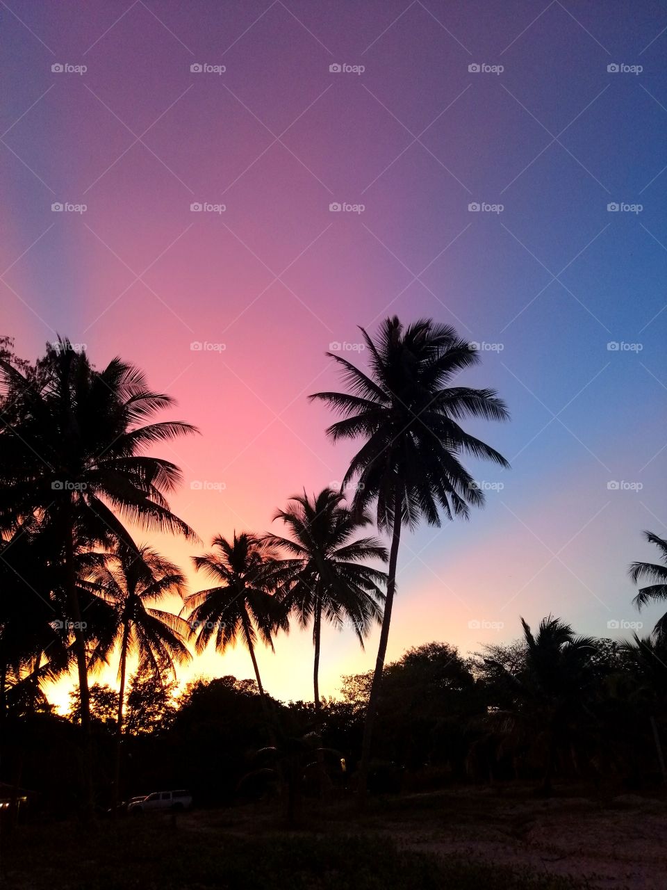 Colored sunset, Thailand 2020