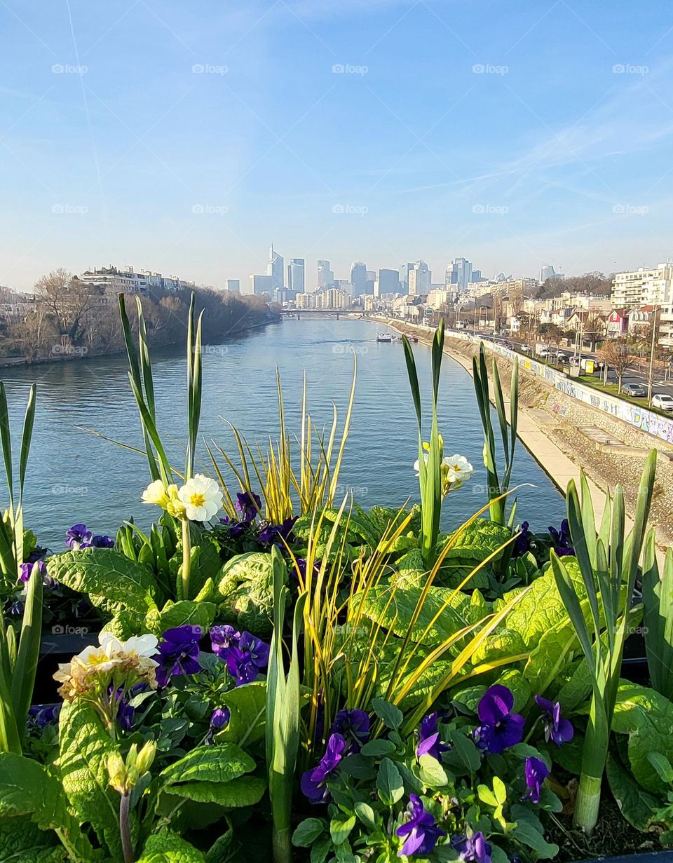 La défense vue du pont de Levallois