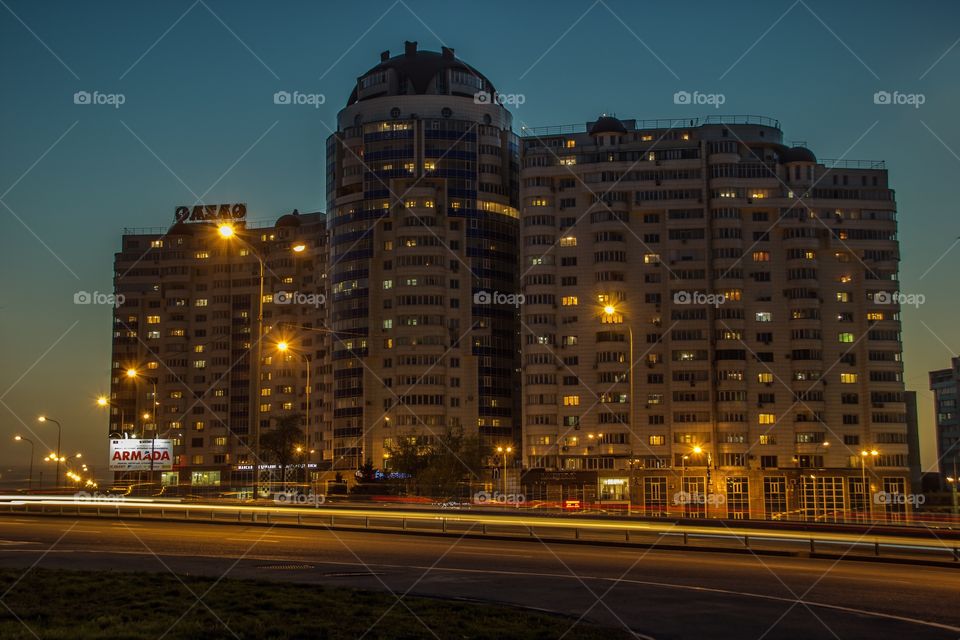 Night landscape of the city