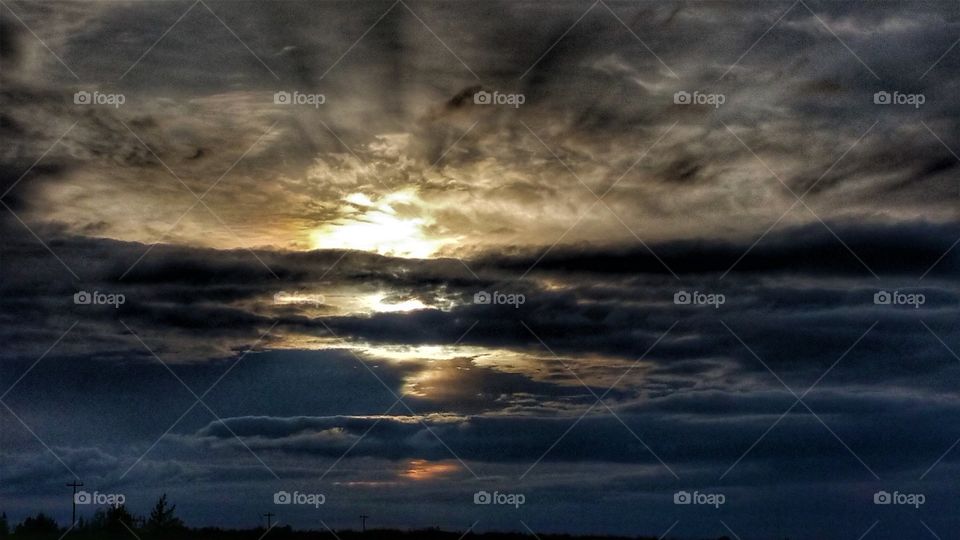 sunset and clouds