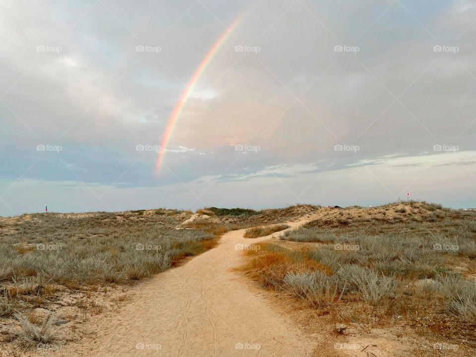 Rainbow in desert 🌈