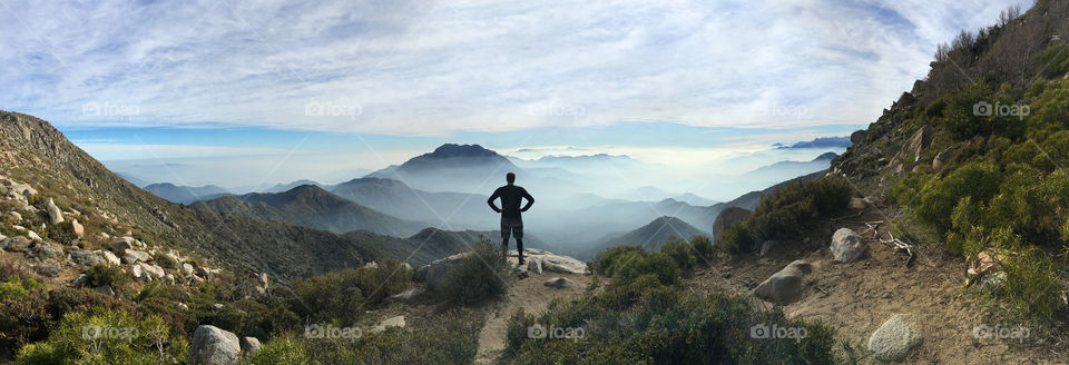 Stunning landscape in El Roble hill, Chile