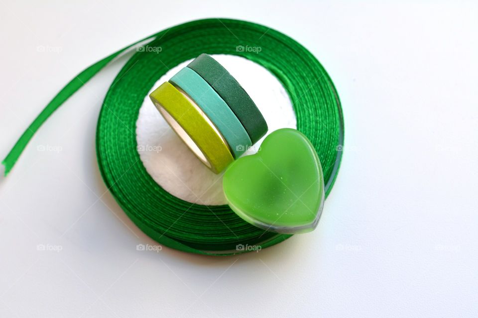 High angle view of a ribbon