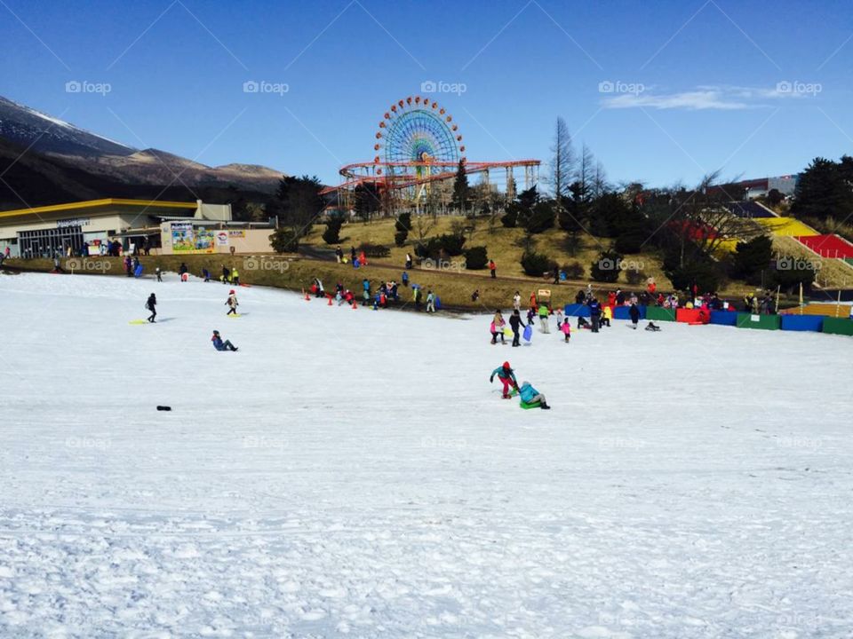 people enjoy winter holidays