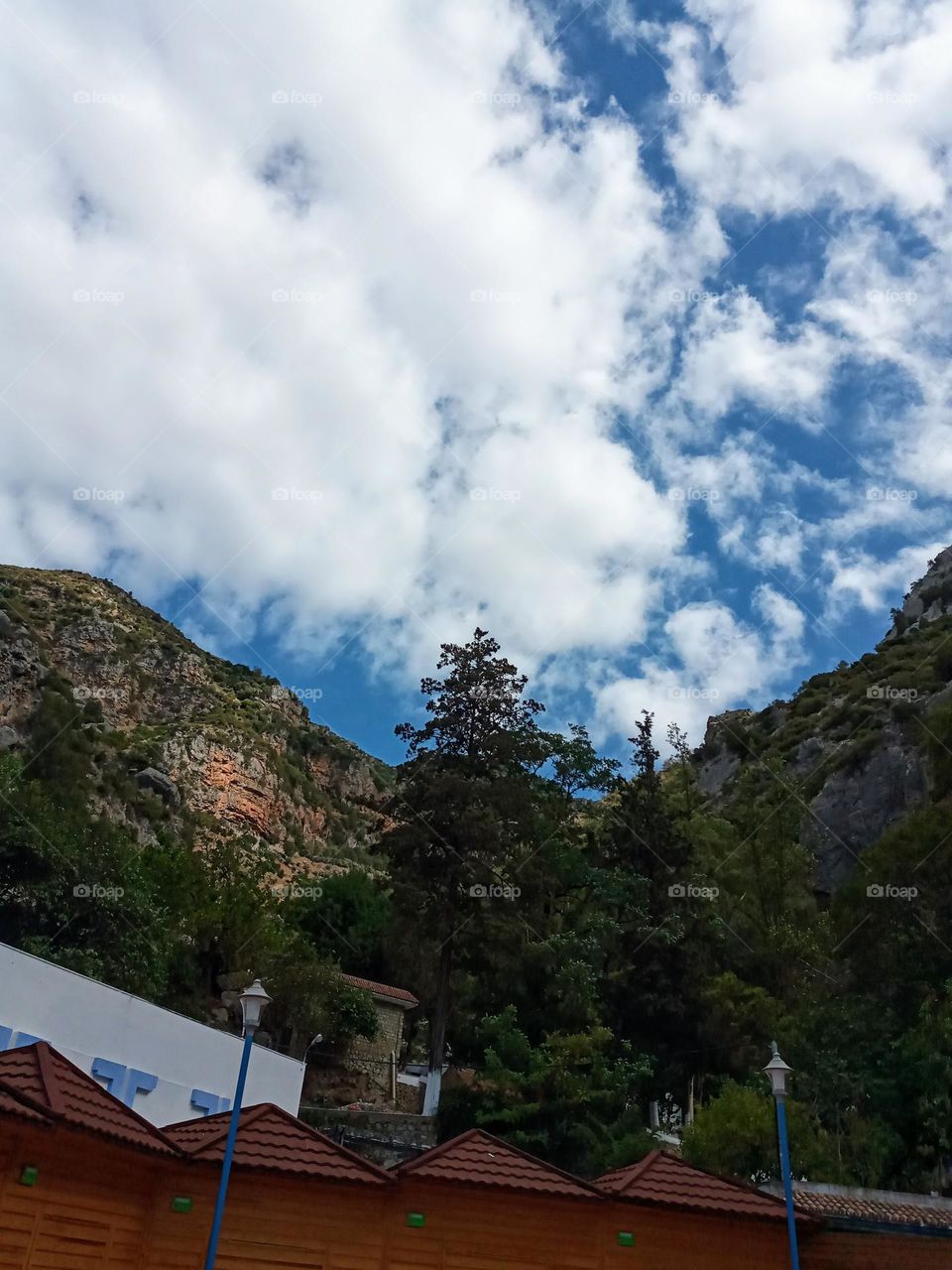 Village Chefchaouen between mountain's