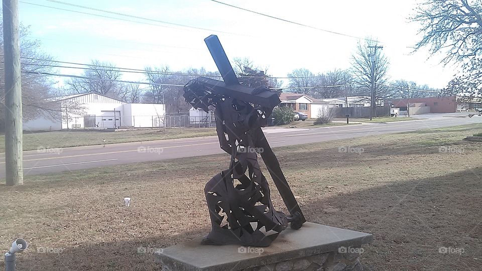 Iam him. carrying my cross for me