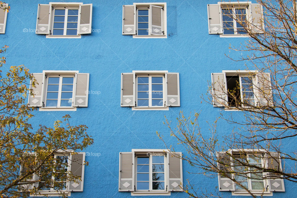 Blue apartment in Munich