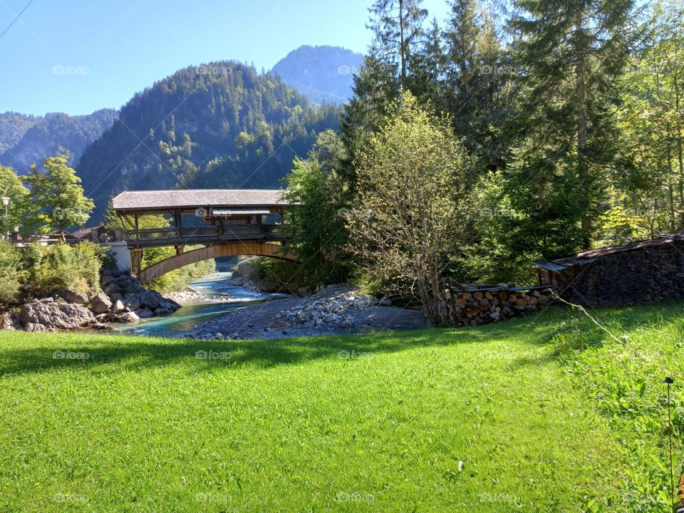 Bridge in Bavarian Alps
