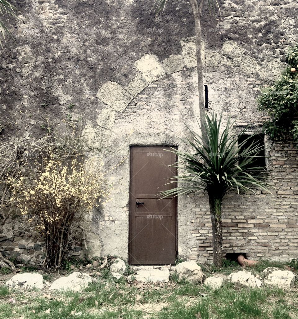 View of old rustic house