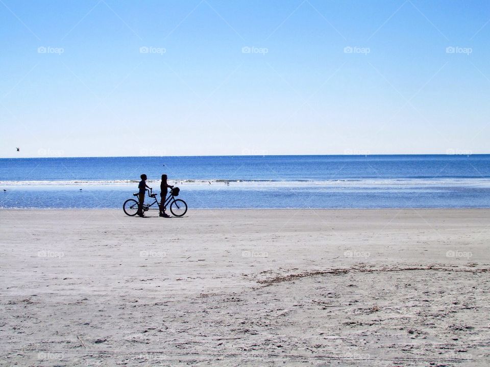 Kids, Bikes, Beach 