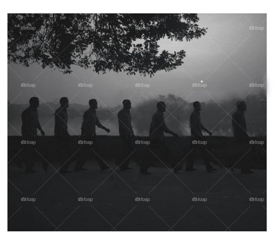 one man and his different walking style