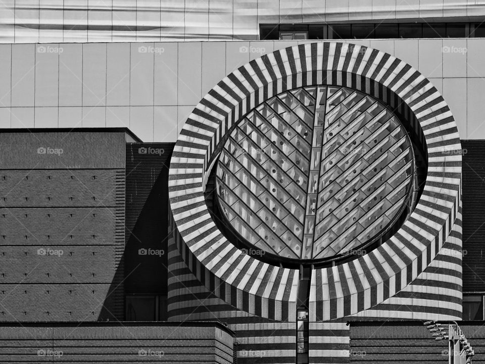 Black And White Architecture. Detail Of Exterior Of San Francisco Museum Of Modern Art
