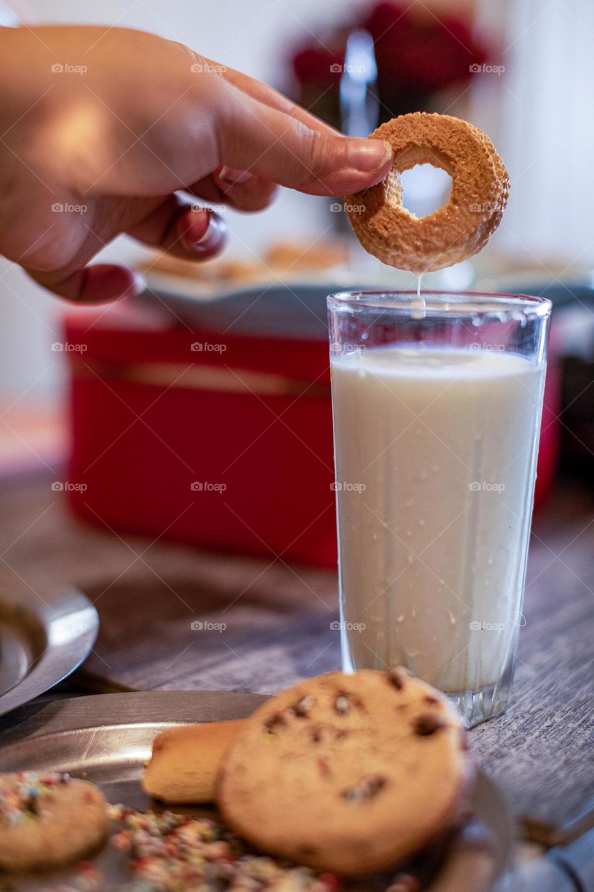 Cookie and milk