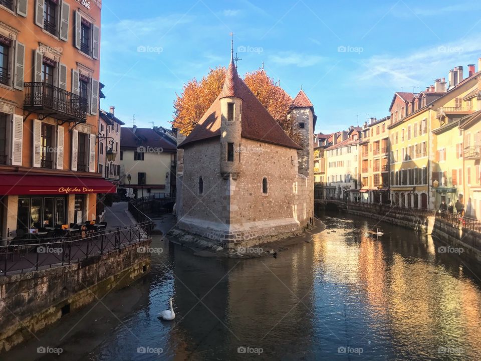 The most photographed part of Annecy, France - Palais de I’lsle 
