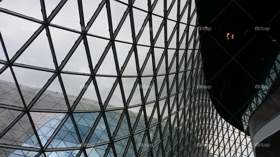 Glass and steel structure in Frankfurt