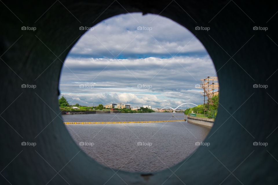 View through metal ring