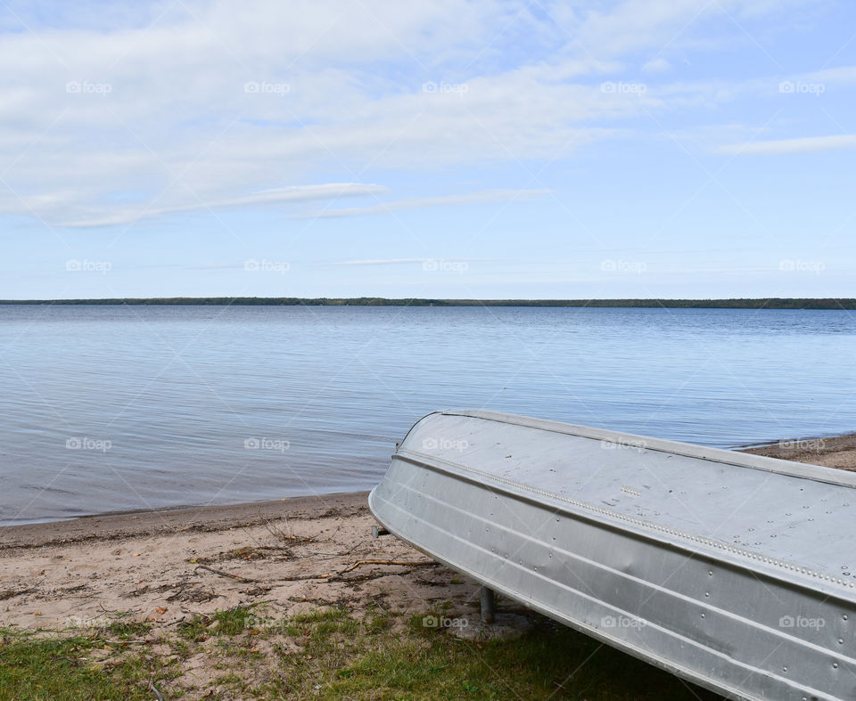 Row boat on a beach