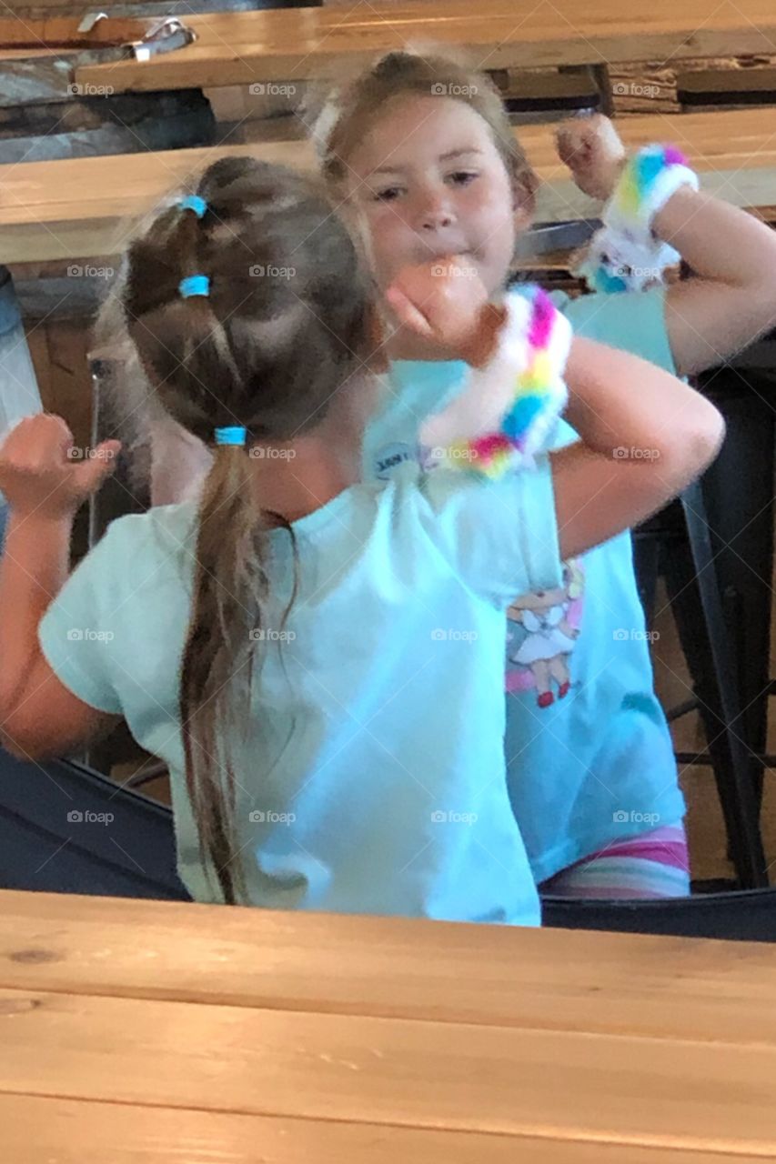 Exploring Herself In The Mirror