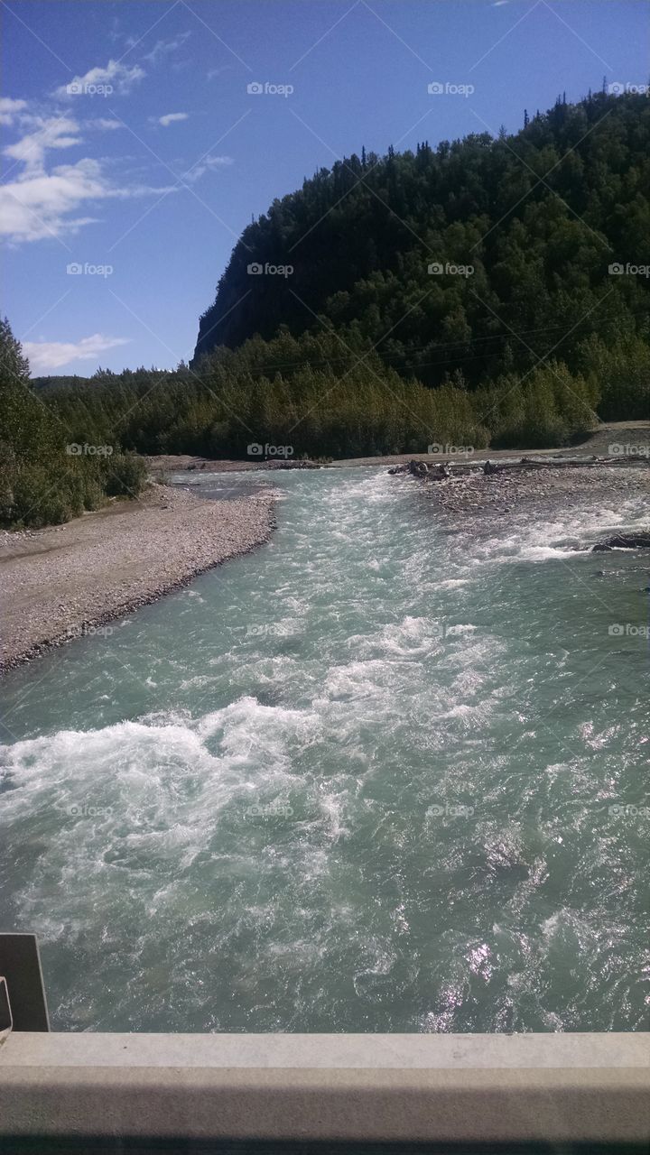 Glacial waters if an Alaskan river