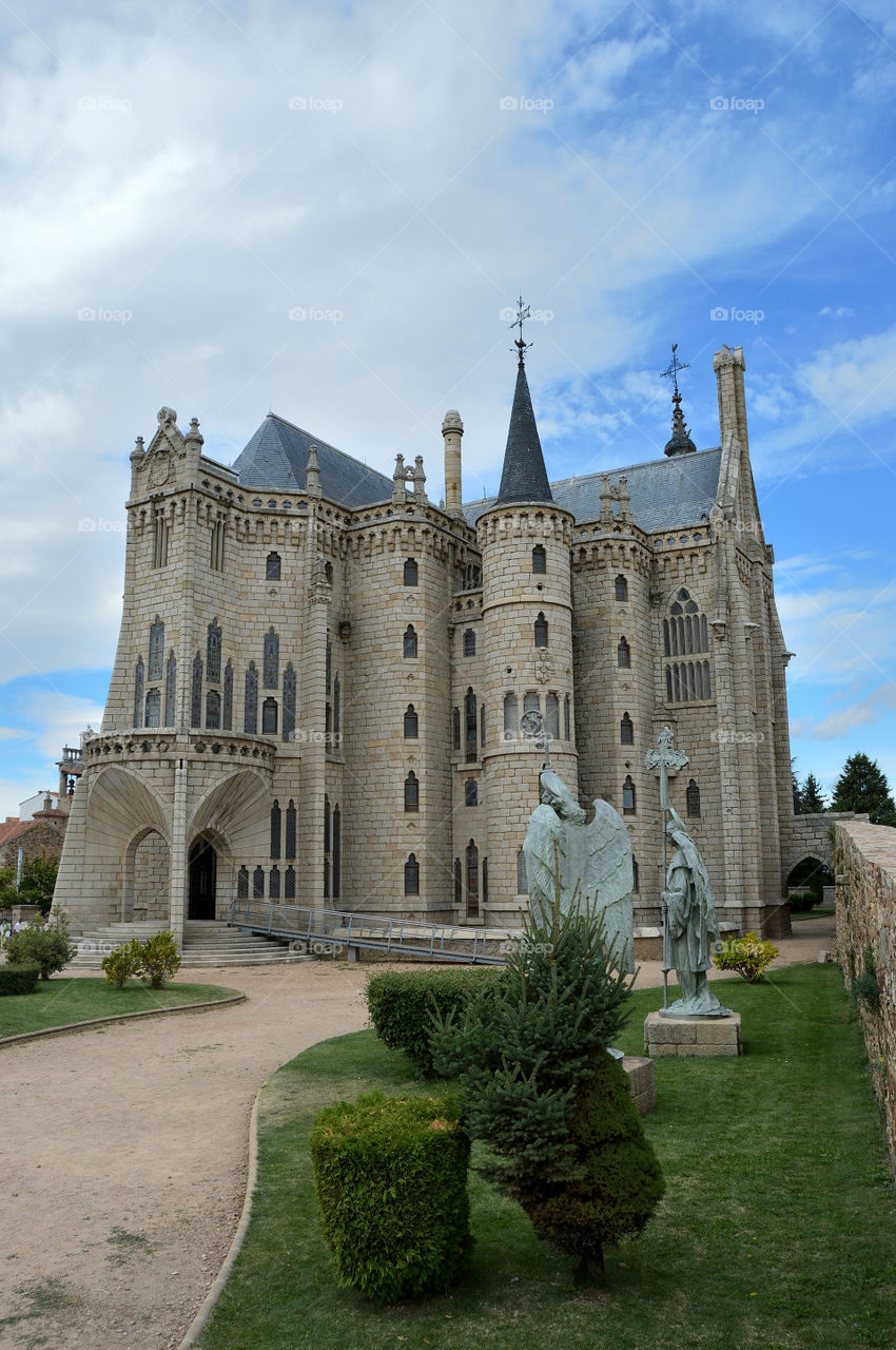 Episcopal Palace of Astorga by Catalonian architect Antoni Gaudí.