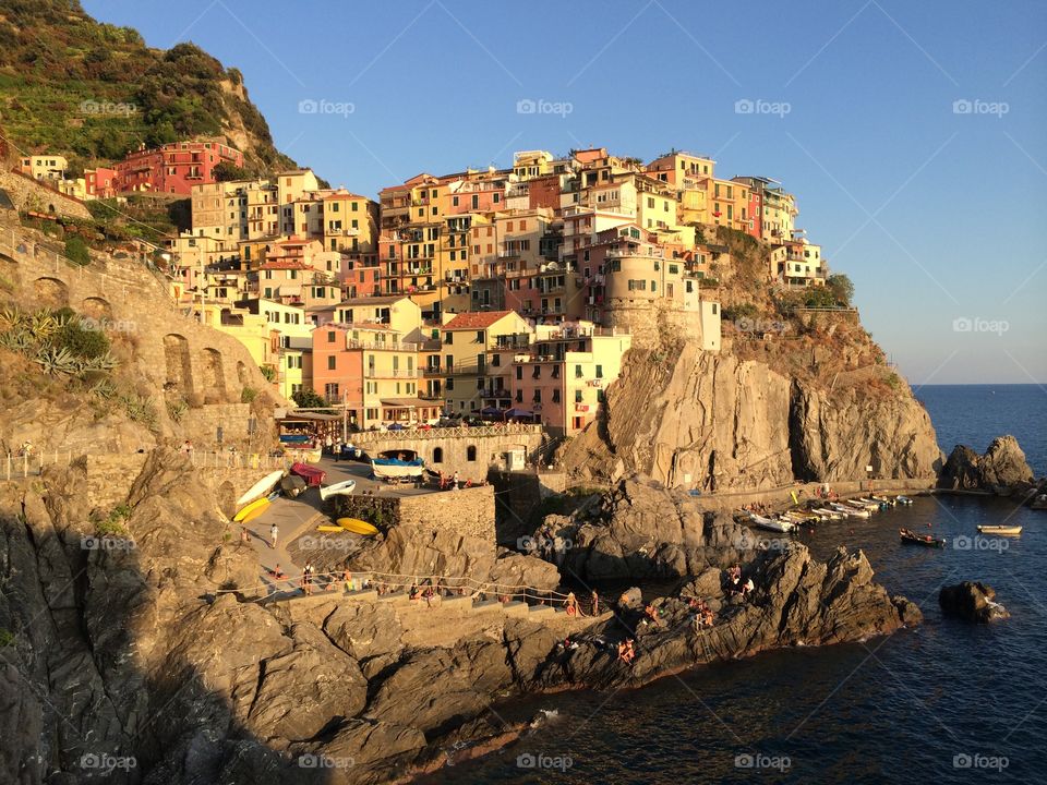 View of Manarola town