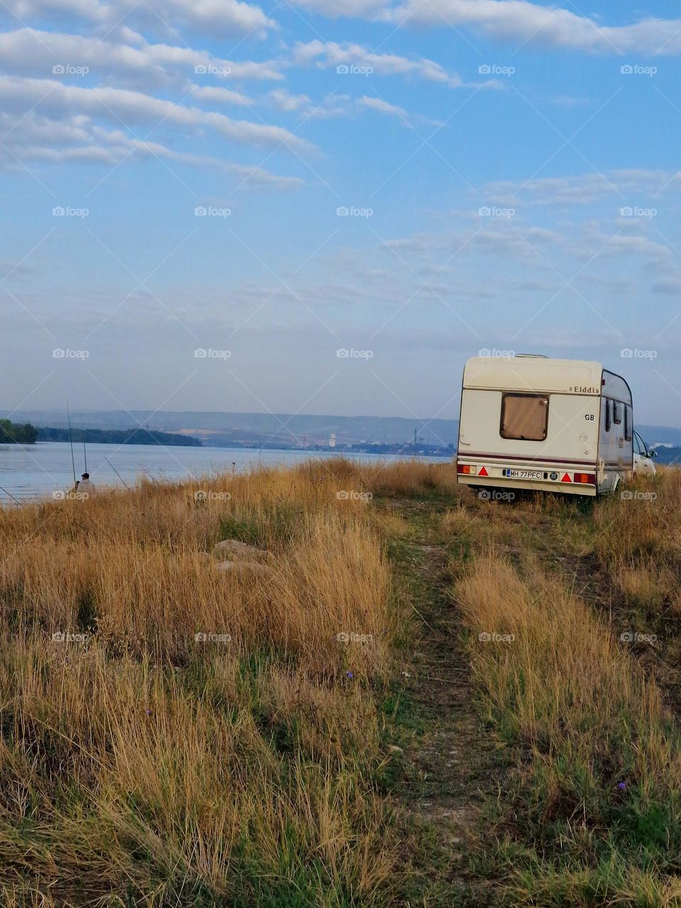 camping on the banks of the Danube