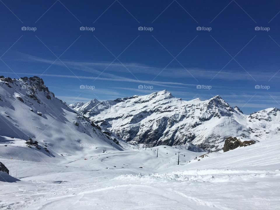 Mountains in snow