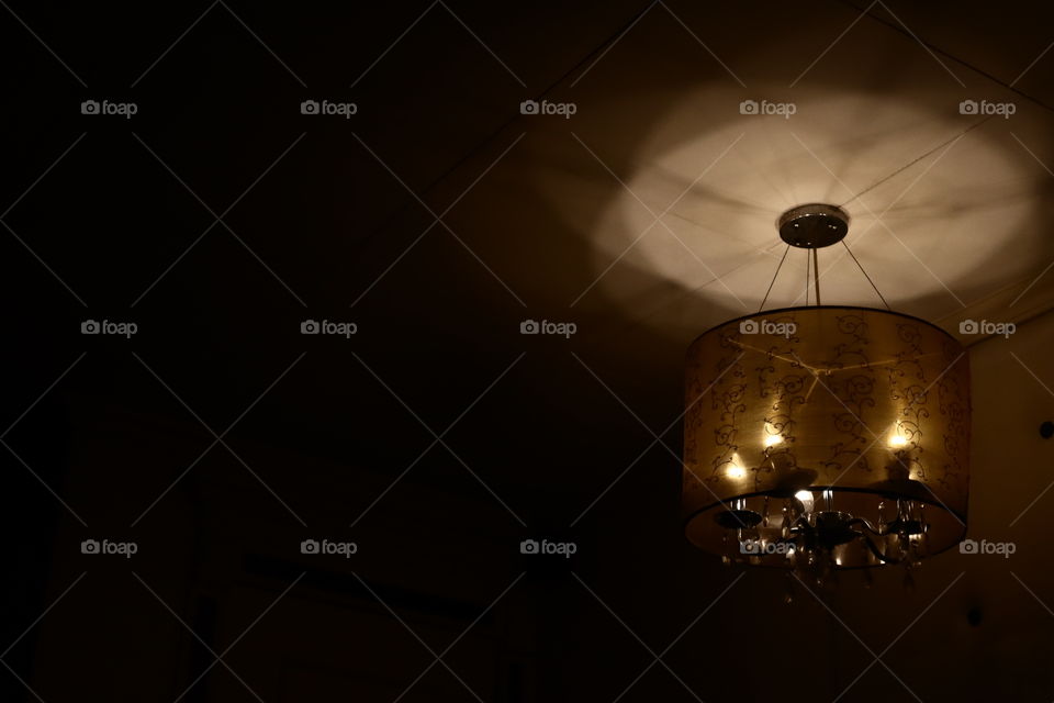 ceiling, light, chandelier with shade