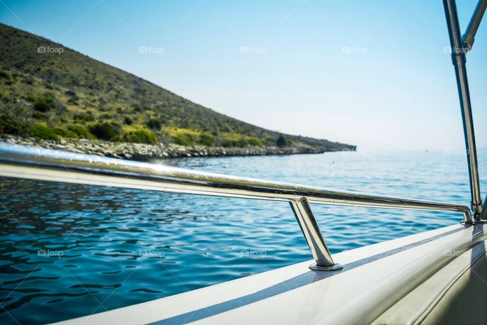 Cruising on yacht in Croatia