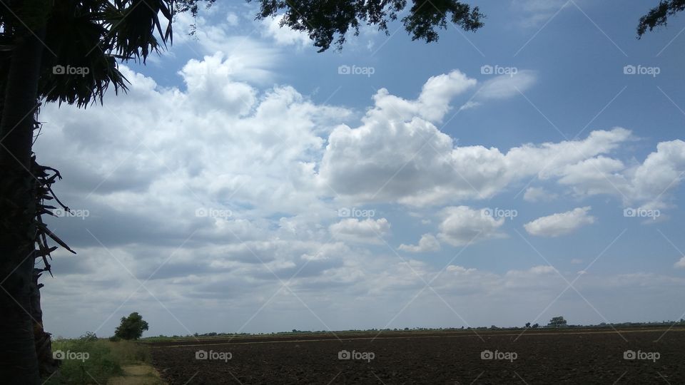Blue sky with lovely Clouds all bluish
