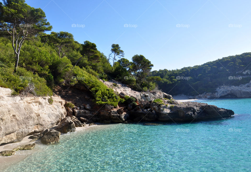 Spanish Balearic island beach view