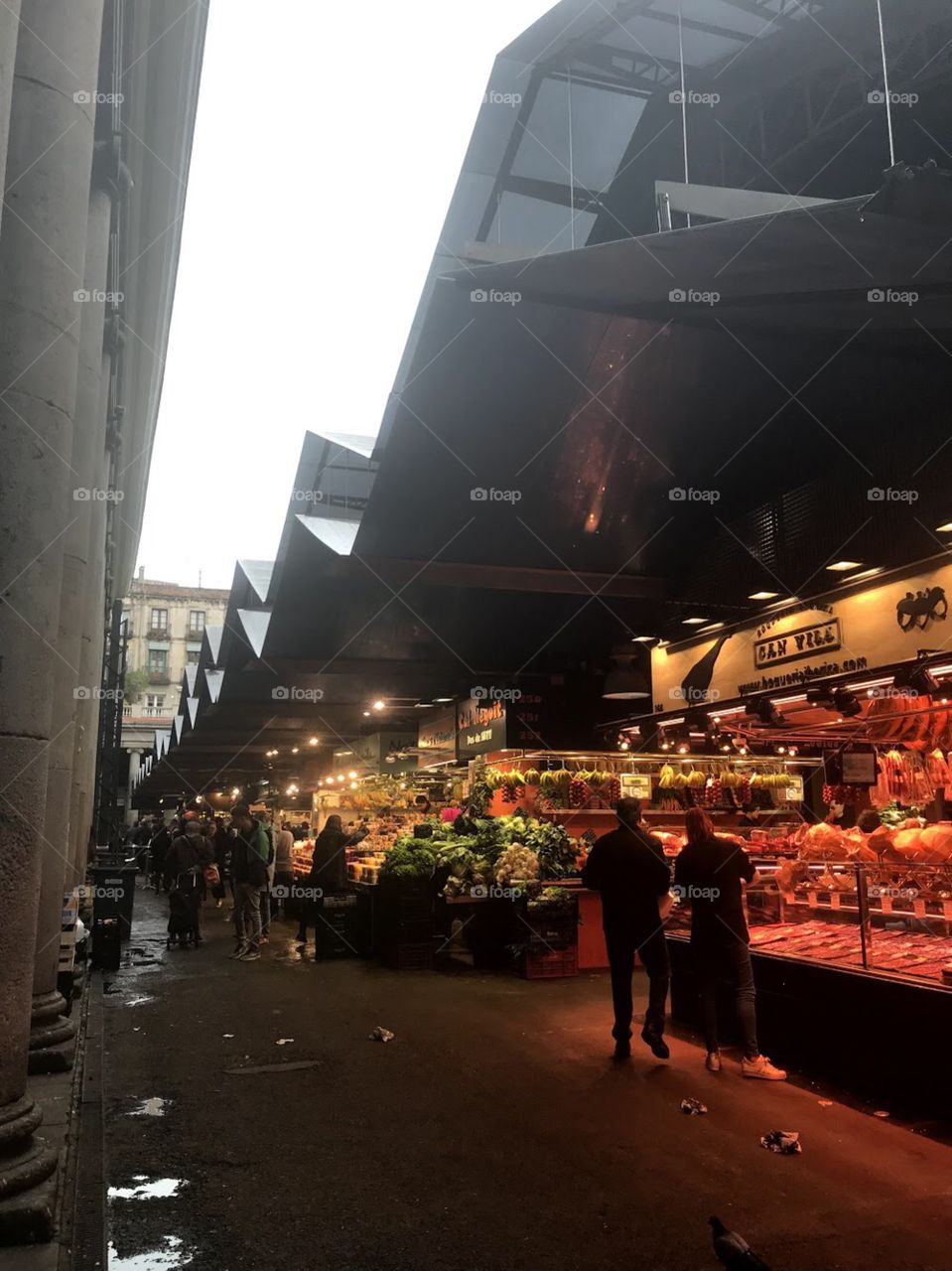 Food market in Barcelona Spain 