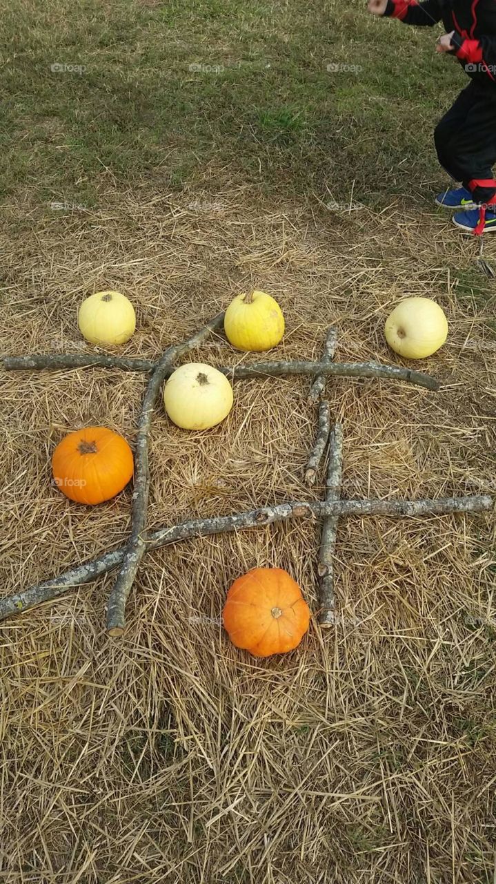 Pumpkin tic tac toe