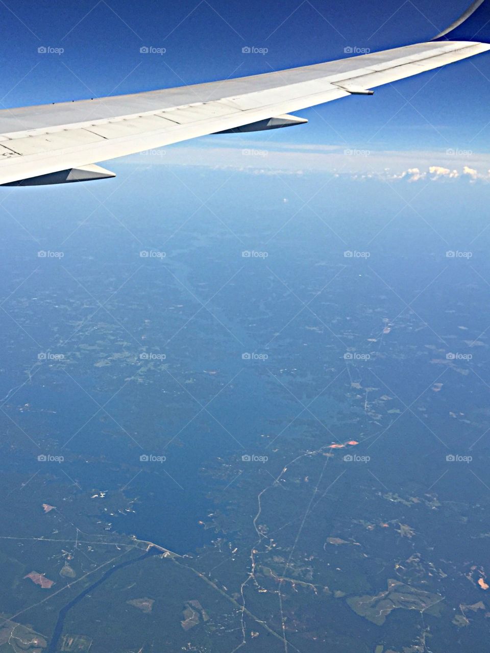 Lake Lanier. Sky shot from plane.