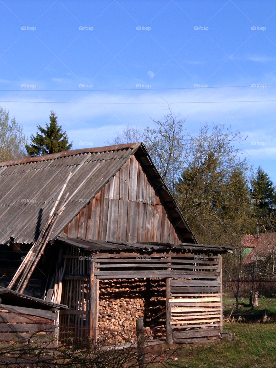 Vintage Barn with wood