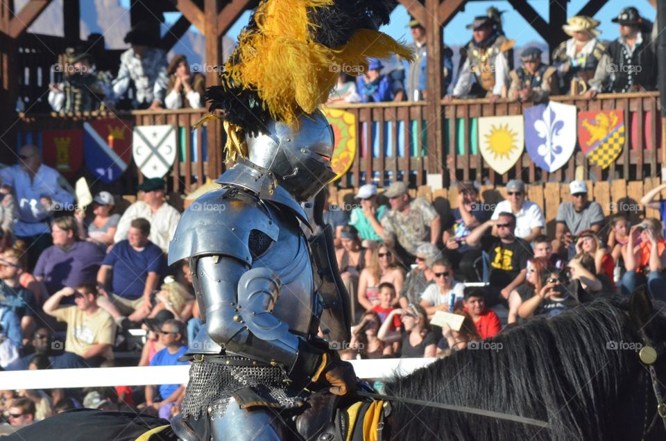 Renaissance knight jousting 