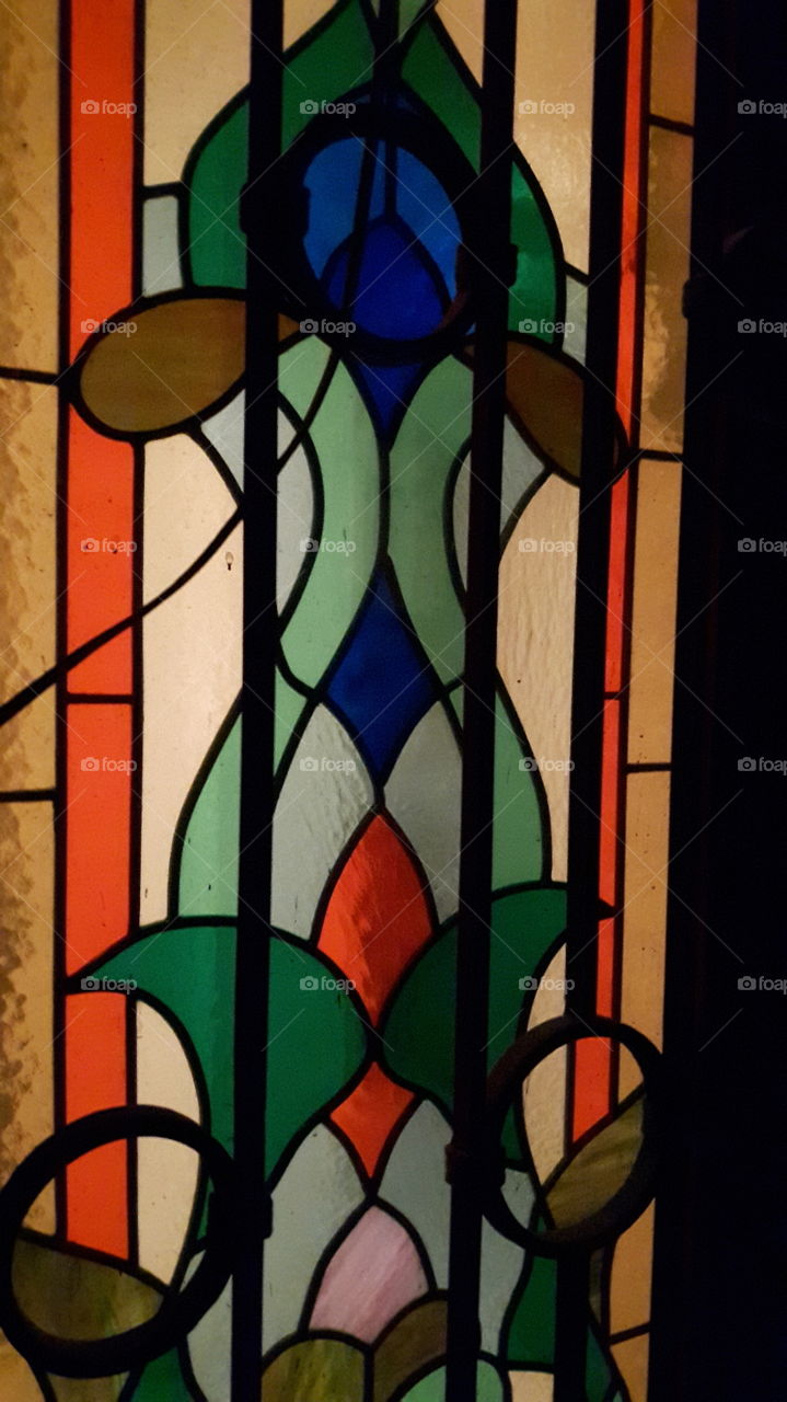 Colorful glass decorative window