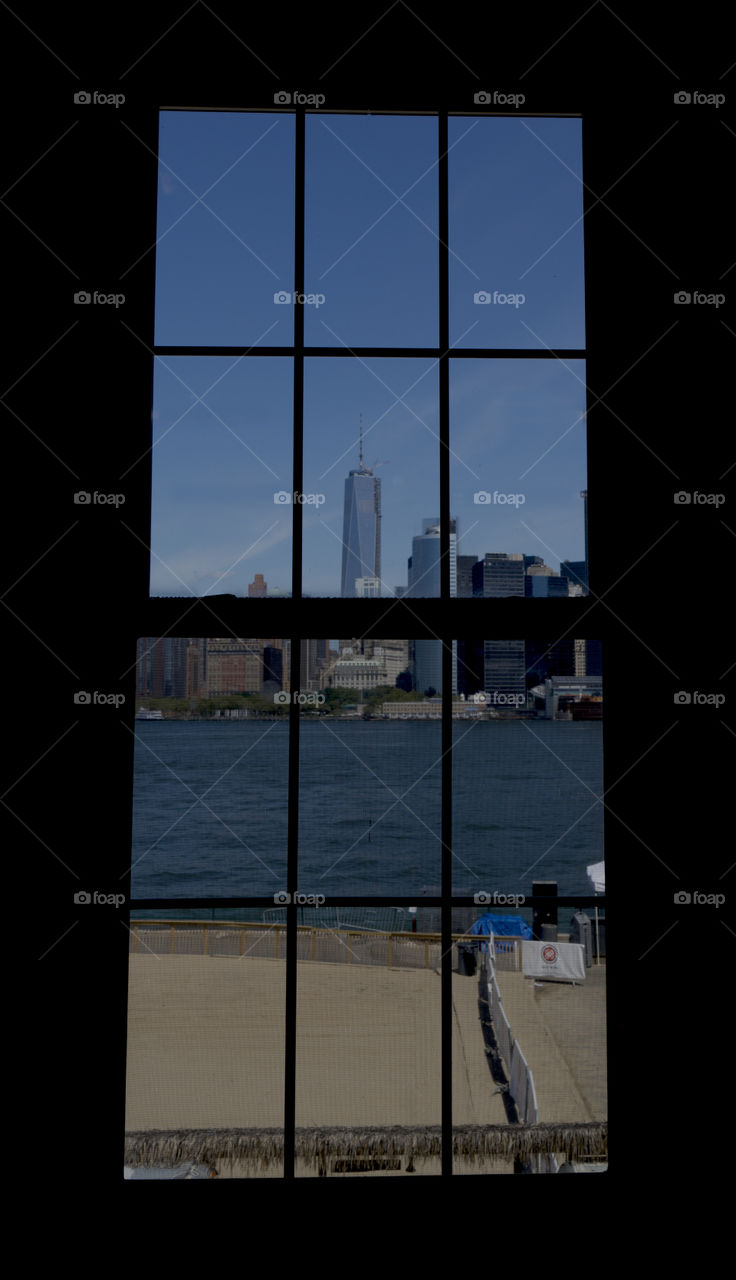 window view of Manhattan