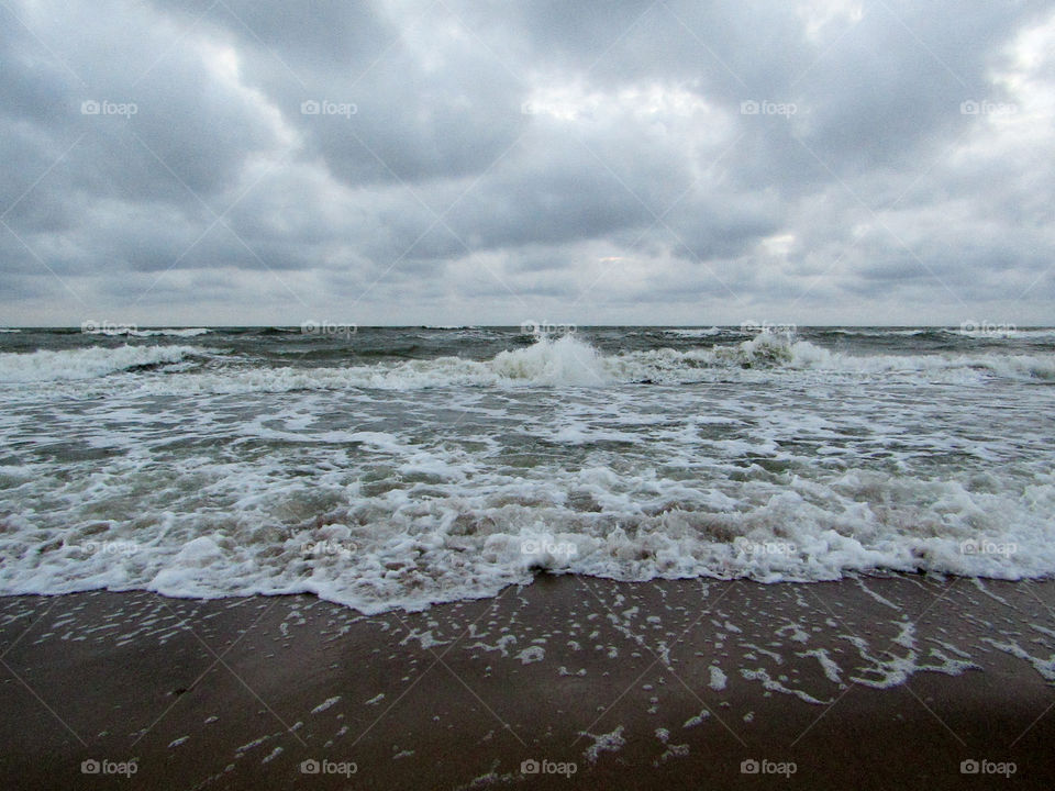 Windy day in Baltic Sea.