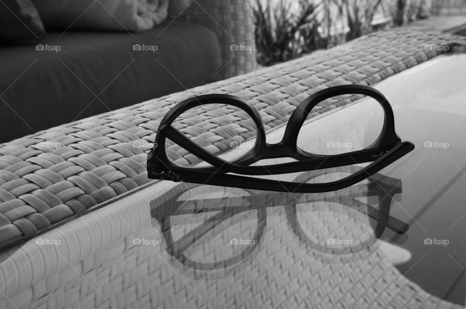 Spectacles on the table