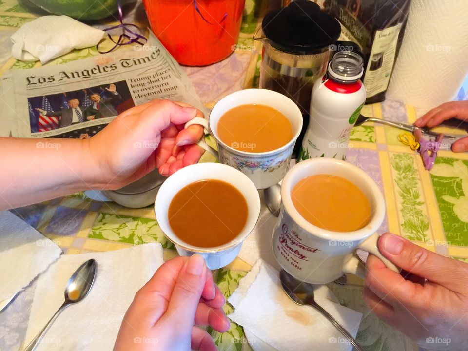 Toast with coffee 